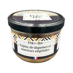 TAJINE DE LEGUMES ET SAUCISSES VEGETALES